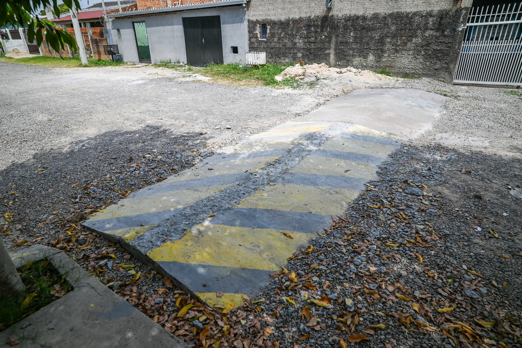 Moradores instalam por conta própria quebra-molas em rua de Santa Maria