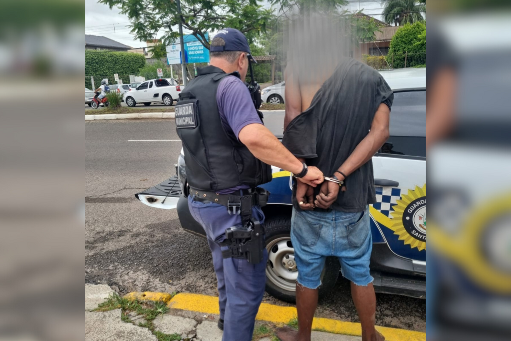 Videomonitoramento flagra furto e suspeito é detido em Santa Maria