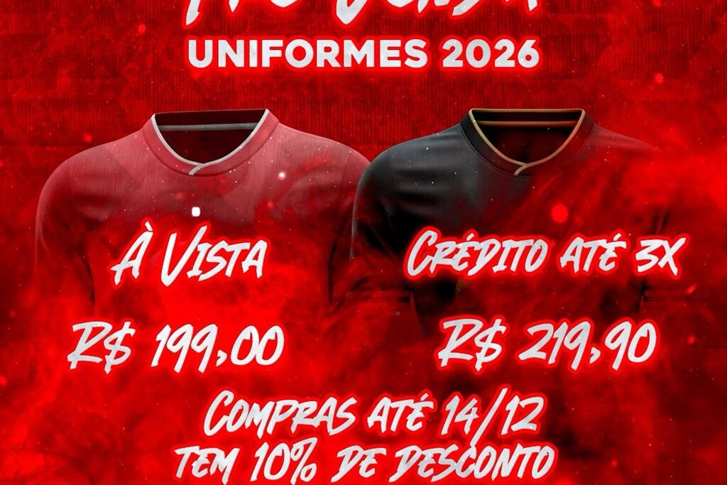 Uniformes do Inter-SM para a temporada 2026 já estão à venda “no escuro”
