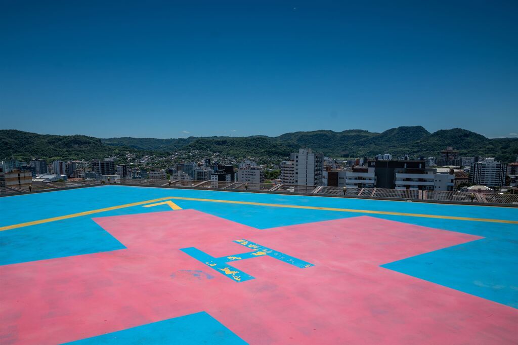 Heliponto do Complexo Hospitalar Astrogildo de Azevedo deve diminuir tempo de transporte de pacientes críticos em Santa Maria