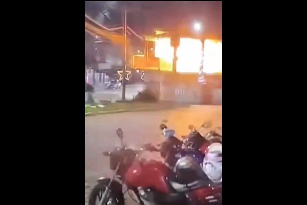 Incêndio seguido de explosão deixa três feridos, entre eles um bombeiro, em cidade da região