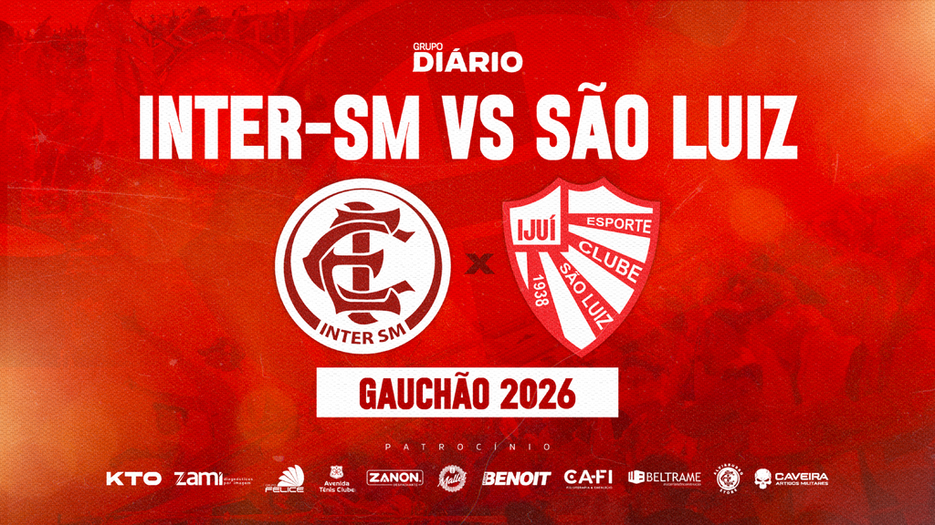 Acompanhe Inter-SM x São Luiz pela 2ª rodada do Gauchão 2026