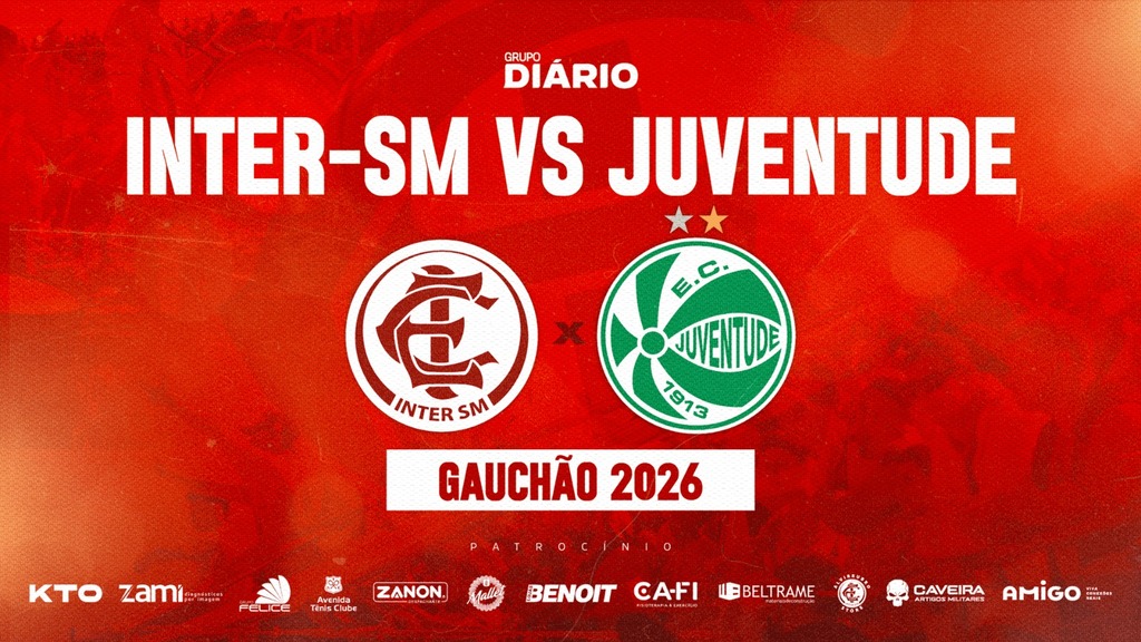 Acompanhe Inter-SM x Juventude pela 3ª rodada do Gauchão 2026