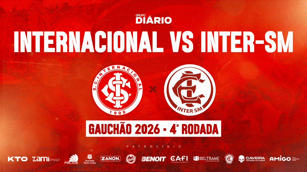 Acompanhe Internacional x Inter-SM pela 4ª rodada do Gauchão 2026