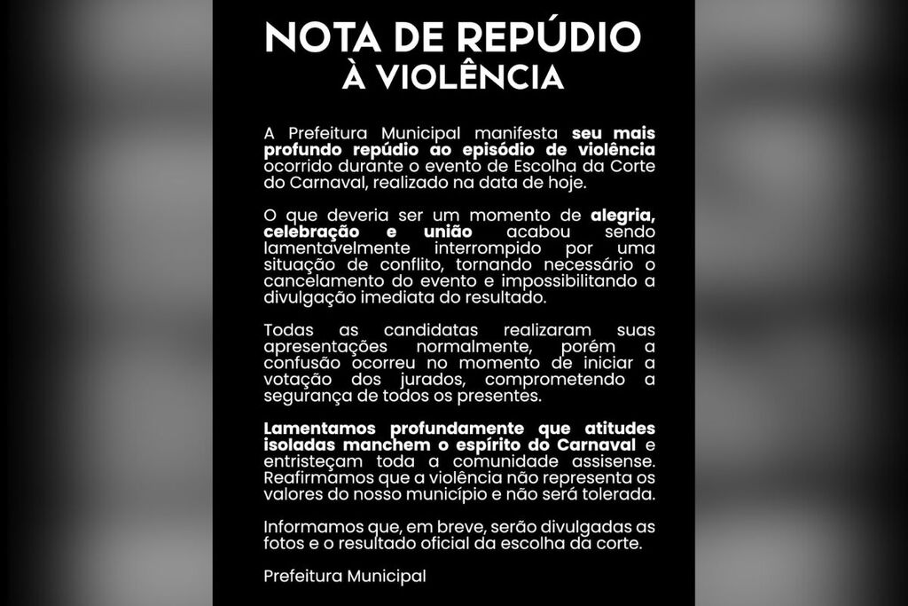 Briga generalizada interrompe escolha da corte do Carnaval em São Francisco de Assis