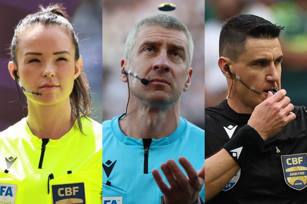 Foto: FGF/Divulgação & Cesar Greco/Palmeiras - Maíra Mastella, Anderson Daronco e Rafael Klein estão entre os árbitros selecionados pela CBF