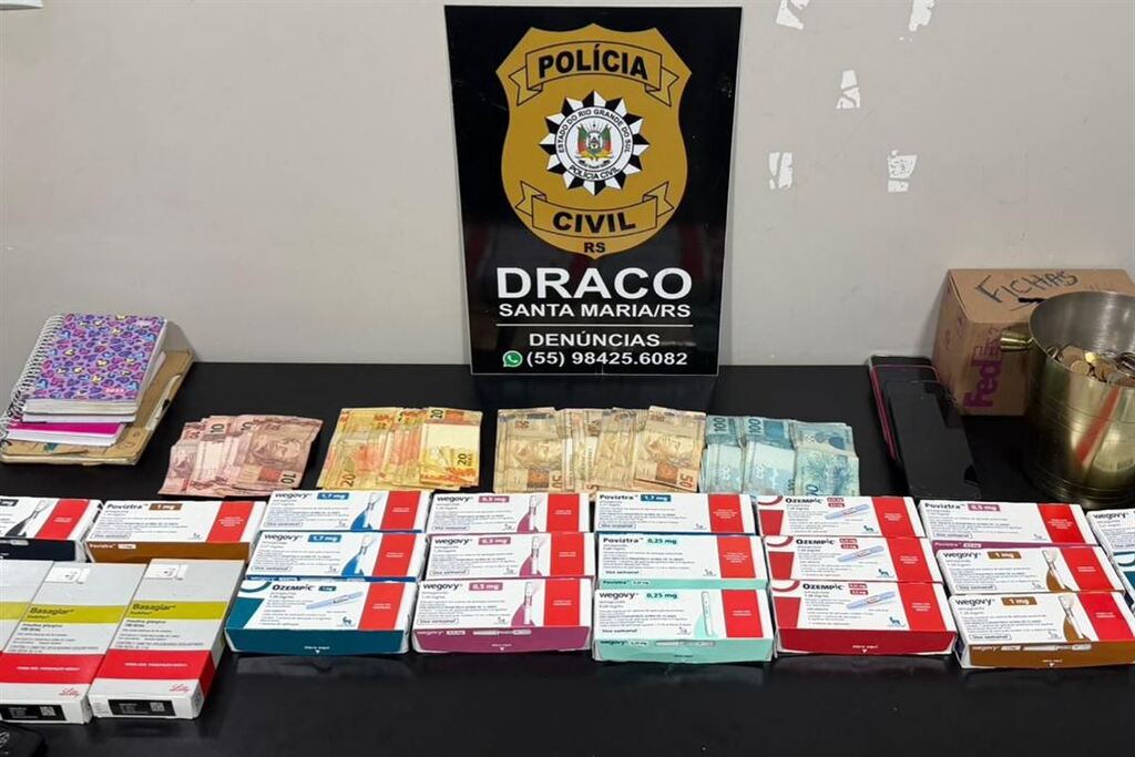 Polícia Civil apreende mais de R$ 28 mil em medicamentos furtados e prende homem em Santa Maria