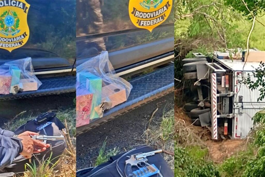 PRF apreende arma e carga ilegal durante atendimento de acidente em São Gabriel