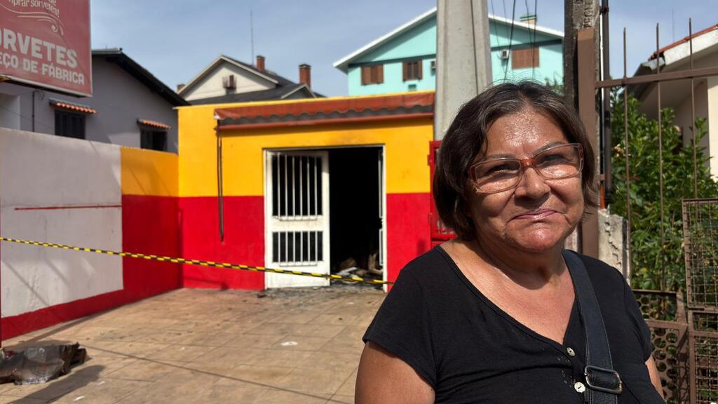 Incêndio atinge sorveteria de casal de idosos em Camobi e prejuízo pode chegar a R$ 100 mil