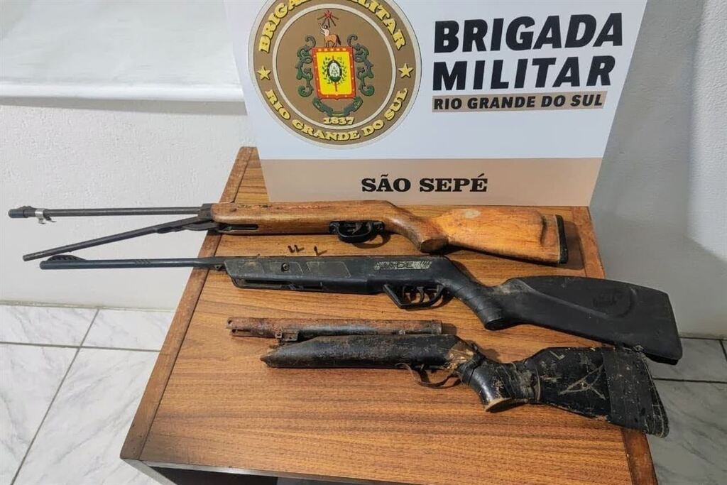 Brigada Militar prende homem por violência doméstica e posse irregular de arma de fogo em São Sepé
