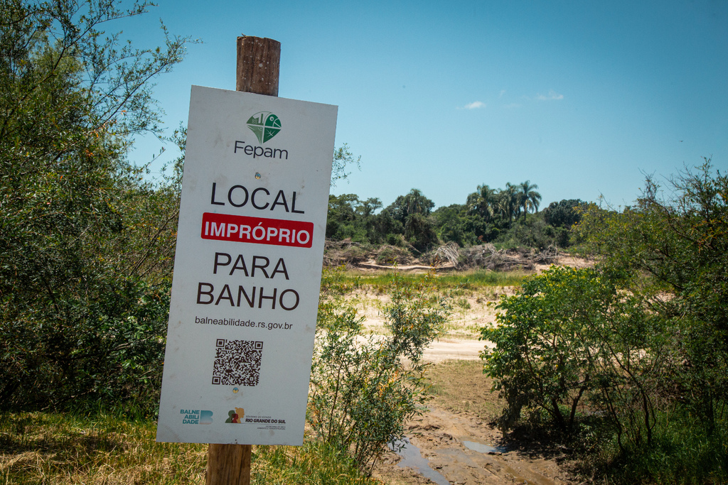 Balneário de Santa Maria segue como impróprio para banho em novo boletim da Fepam