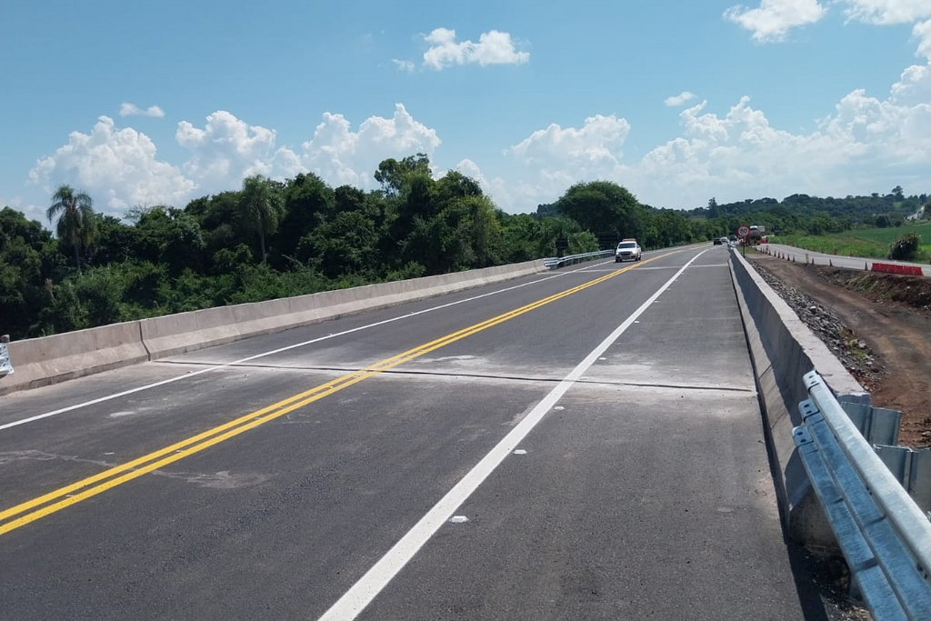 Ponte sobre o Arroio Barriga é liberada na RSC-287 entre Paraíso do Sul e Novo Cabrais