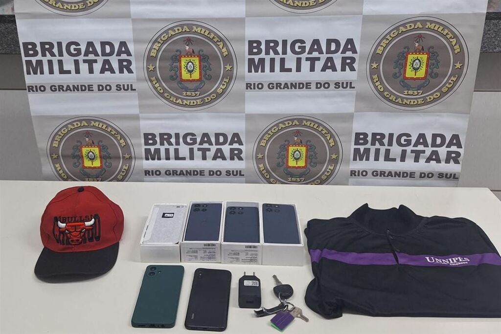 Furto termina com prisão e apreensão na madrugada em Cruz Alta