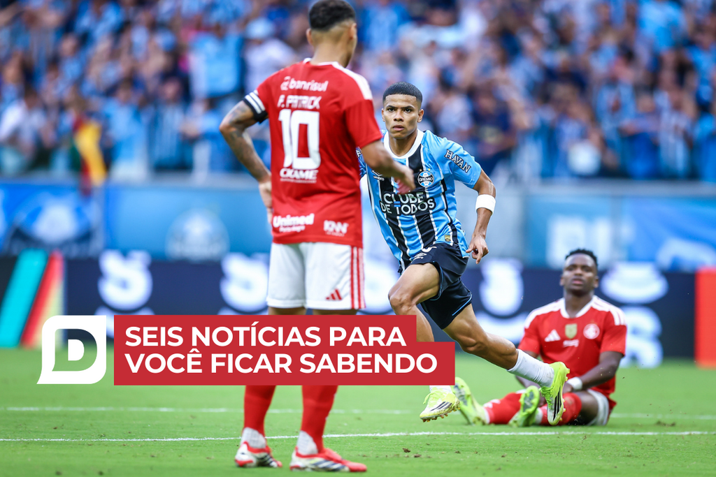  Grêmio larga na frente na final do Gauchão e outras seis notícias