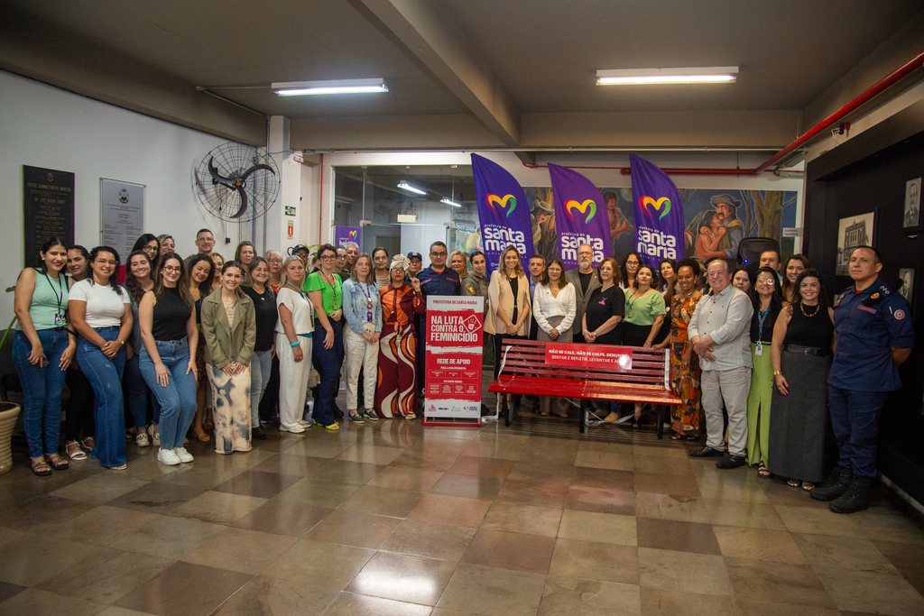 Santa Maria lança Coordenadoria da Mulher e instala 11° Banco Vermelho no município