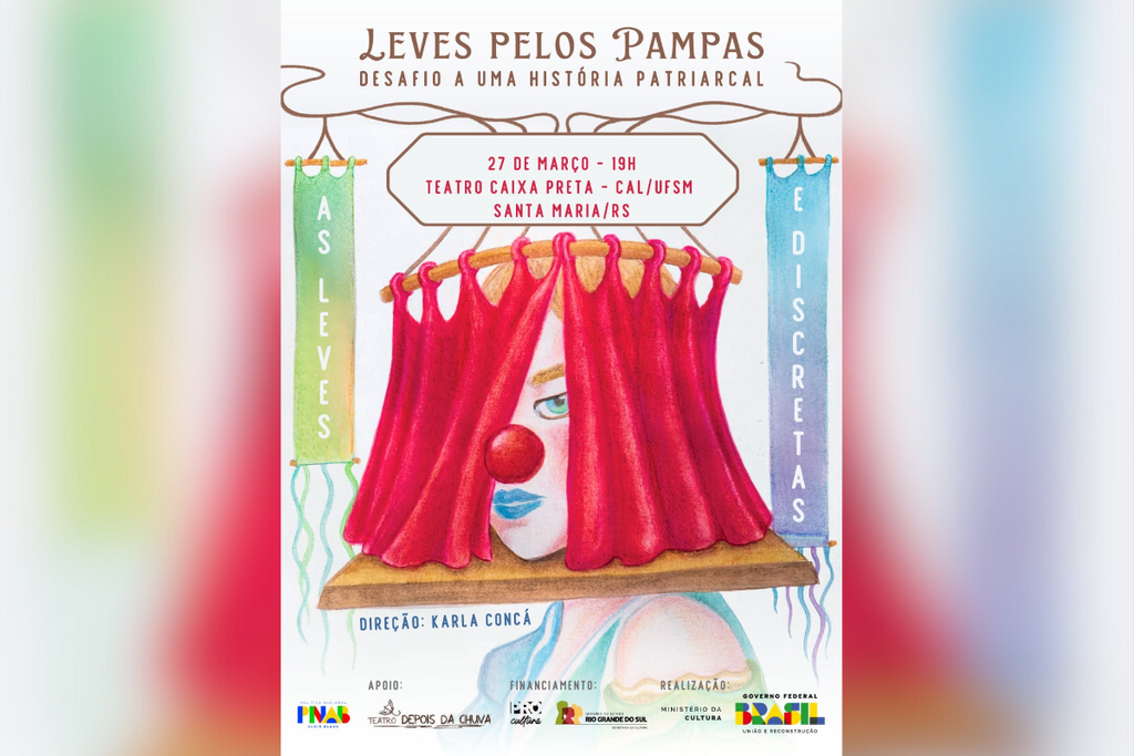 título imagem “As Leves e Discretas” chega a Santa Maria na semana que vem; espetáculo debate machismo na cultura gaúcha