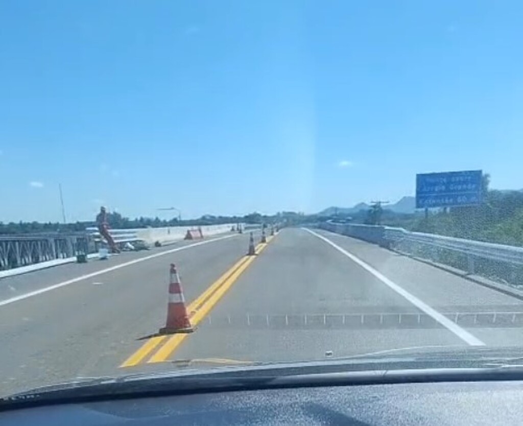 Liberada em um dos sentidos a nova ponte da RSC-287, após antiga estrutura ter desabado nas enchentes em 2024