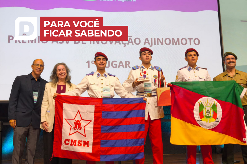Estudantes do Colégio Militar de Santa Maria conquistam prêmio na maior feira científica não universitária do Brasil e outras notícias