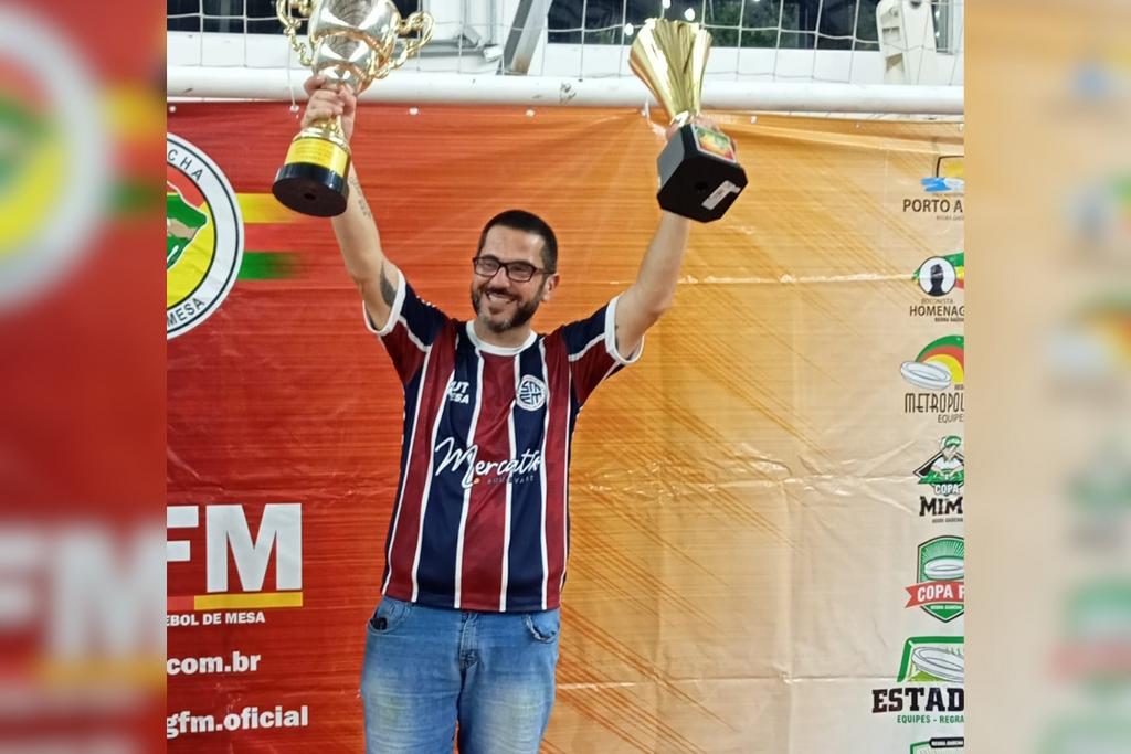 Botonista do Santa Maria Futebol de Mesa garante título da Taça Aniversário de Porto Alegre
