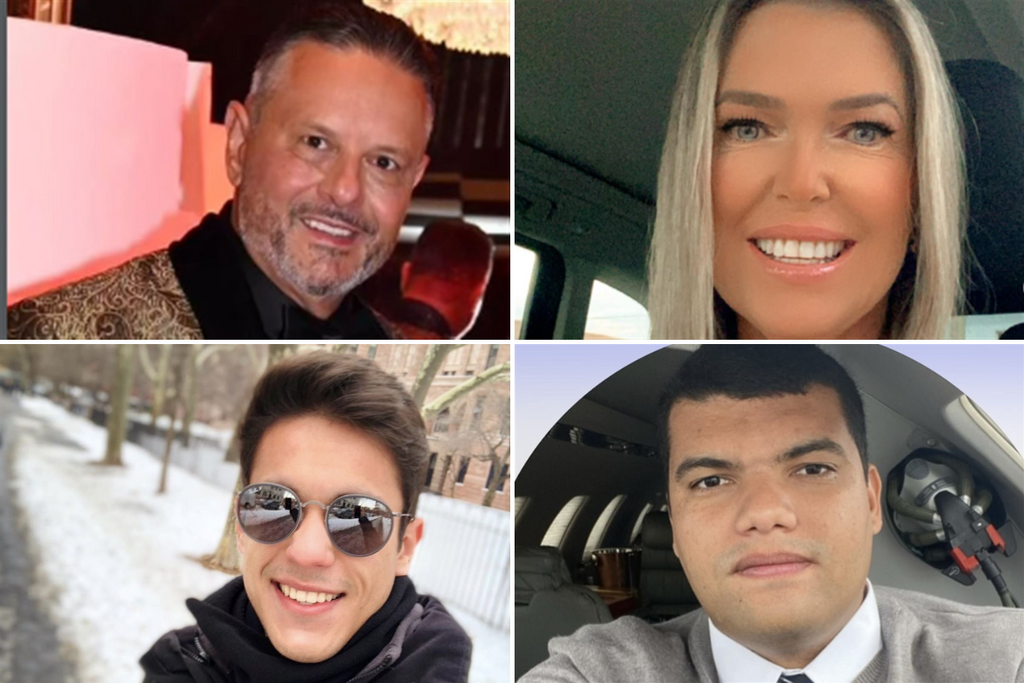 Redes Sociais - Vítimas foram identificadas como Luiz Ortolani e Débora Ortolani (acima, eram casados e empresários); Abaixo, Renan Saes e Nélio Pessanha, que estavam pilotando o avião