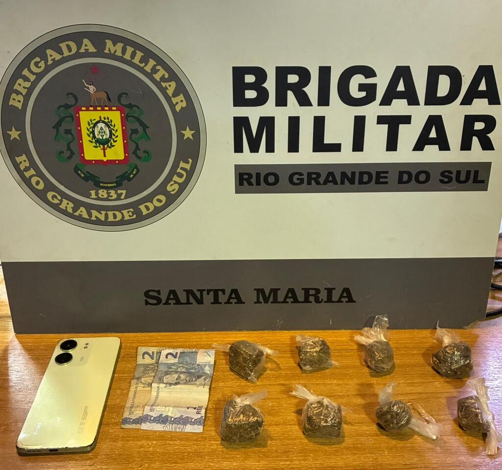 Brigada Militar apreende menor por tráfico de entorpecentes em Santa Maria