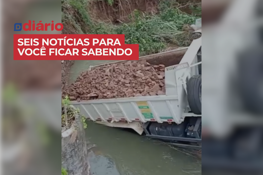 VÍDEO: caminhão da prefeitura de Santa Maria cai em rio após ponte ceder no Distrito de Arroio Grande e outras notícias