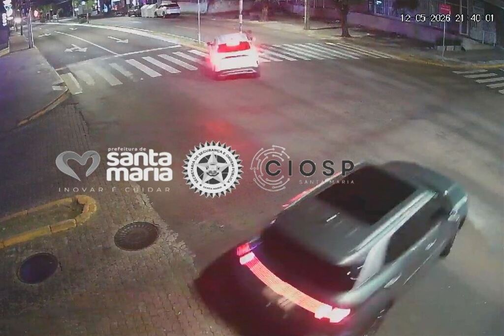 Foto: Ciosp (Reprodução) - Acidente foi registrado por câmeras de monitoramento.