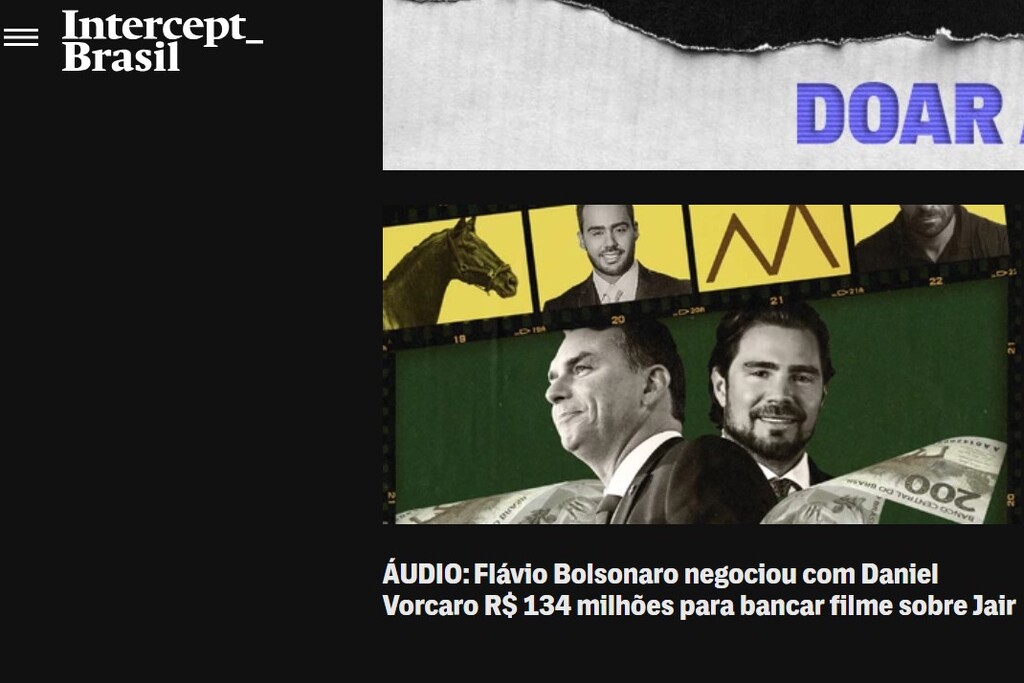 Flávio Bolsonaro teria negociado R$ 134 milhões com Vorcaro para filme sobre Jair Bolsonaro