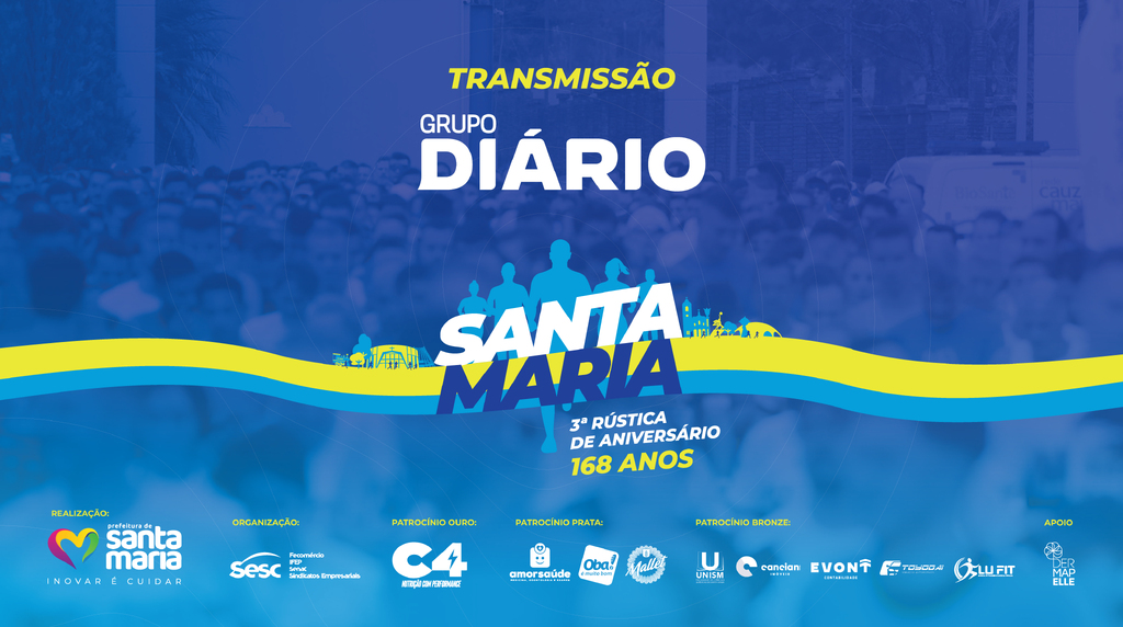 AO VIVO: Grupo Diário transmite a 3ª Rústica de Aniversário de Santa Maria