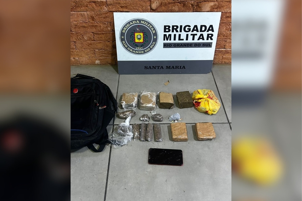 Homem é preso com mais de 1,5 quilo de maconha no Bairro São José, em Santa Maria