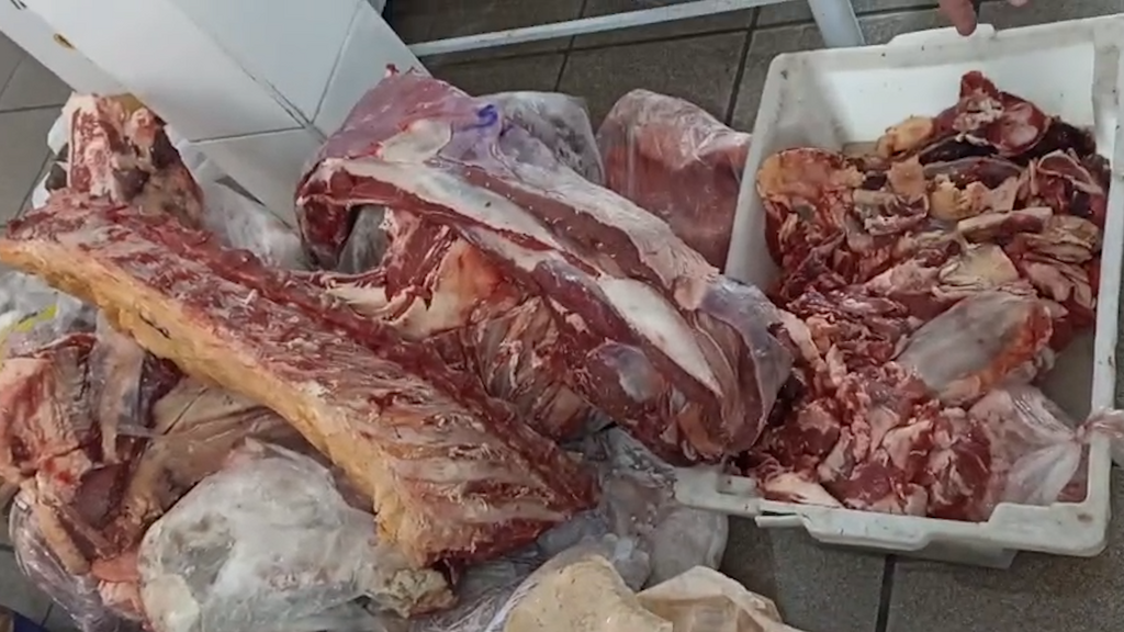 Mais de 390 quilos de carne imprópria para consumo são apreendidos em açougue de Camobi
