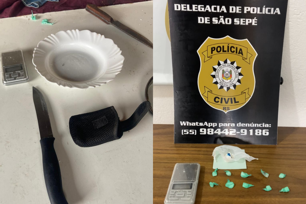Casal é preso em flagrante por tráfico de drogas em estabelecimento de São Sepé