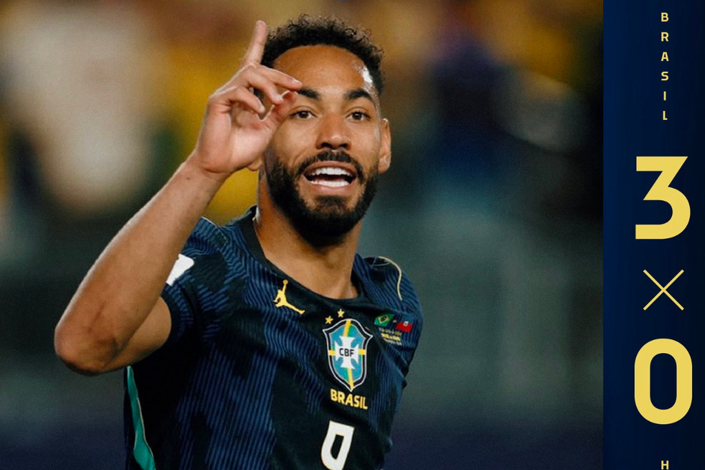 Brasil goleia o Haiti e encaminha classificação para o mata-mata da Copa