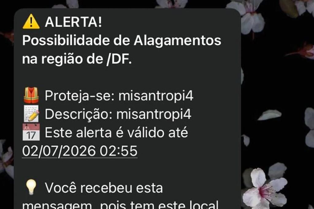 título imagem Sistema da Defesa Civil sofre invasão e dispara alertas falsos para celulares em várias regiões do país