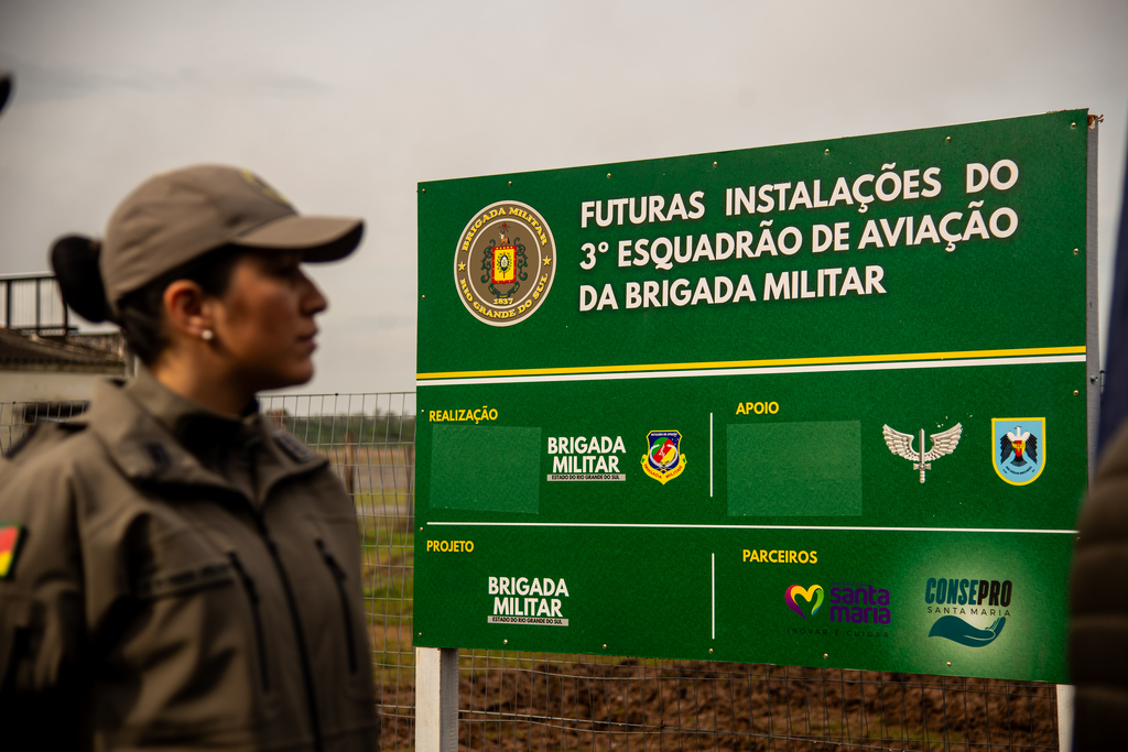 Obras de hangar para helicóptero da Brigada Militar avançam e consolidam implantação de esquadrão em Santa Maria