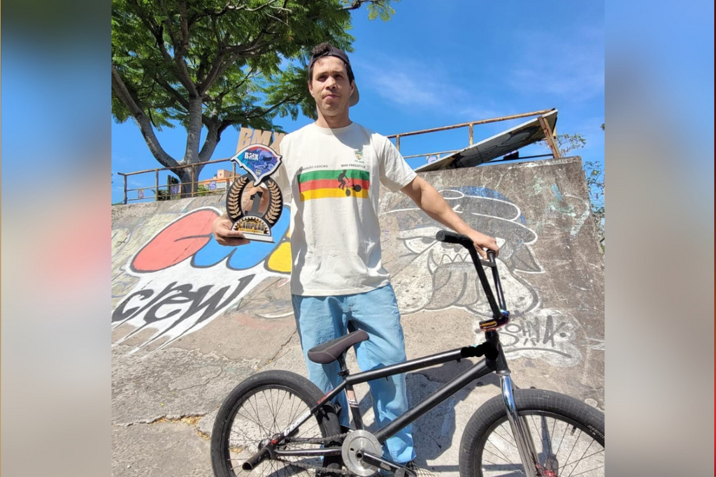 Santa-mariense embarca para a disputa do Campeonato Brasileiro de BMX Freestyle