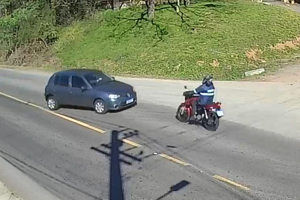 Motociclista fica gravemente ferido em acidente no distrito de Santo Antão, em Santa Maria