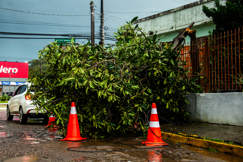 Vendaval provoca seis destelhamentos em Santa Maria; rajadas chegaram a 74 km/h