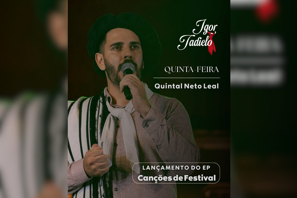 título imagem Cantor Igor Tadielo lança EP Canções de Festival em noite de celebração à música regional nesta quinta-feira
