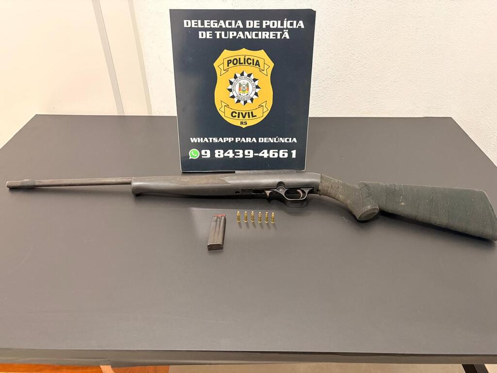 Jovem é preso com rifle e munições no interior de Tupanciretã