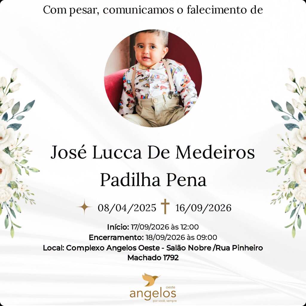 Menino de 1 ano que morreu após afogamento em piscina é velado em Cruz Alta