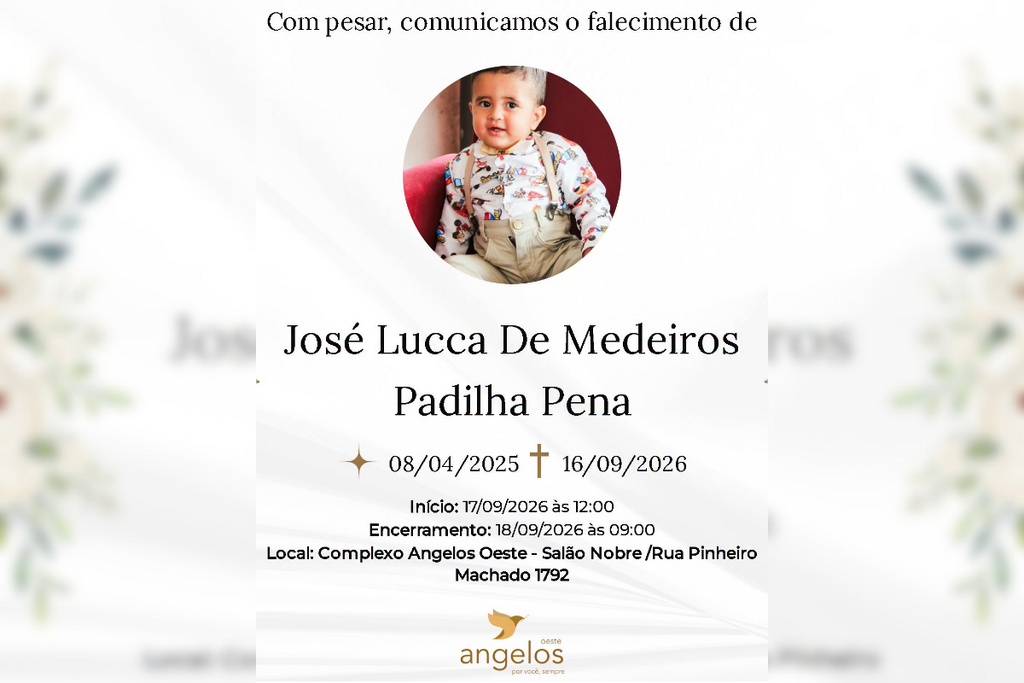 Menino de 1 ano que morreu após afogamento em piscina é velado em Cruz Alta