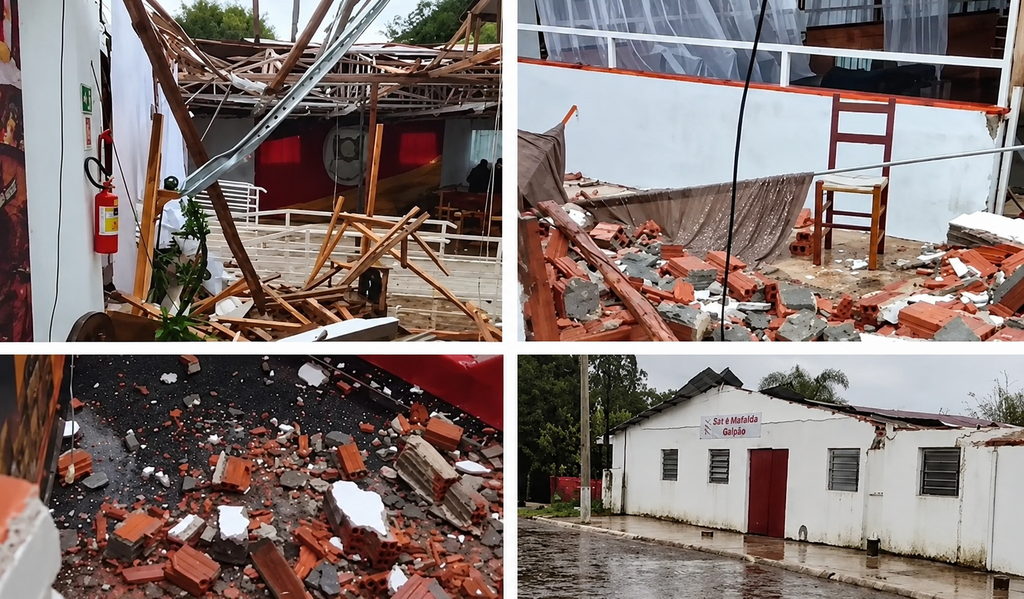 Após temporal destruir parte da estrutura, CTG de São Martinho da Serra cria vaquinha para reconstrução