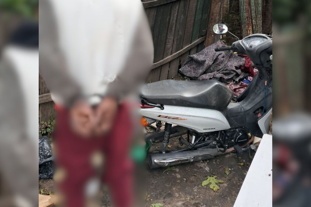 Homem é preso após furto de motocicleta e aparelhos de ar-condicionado em São Gabriel; veículo é encontrado desmontado