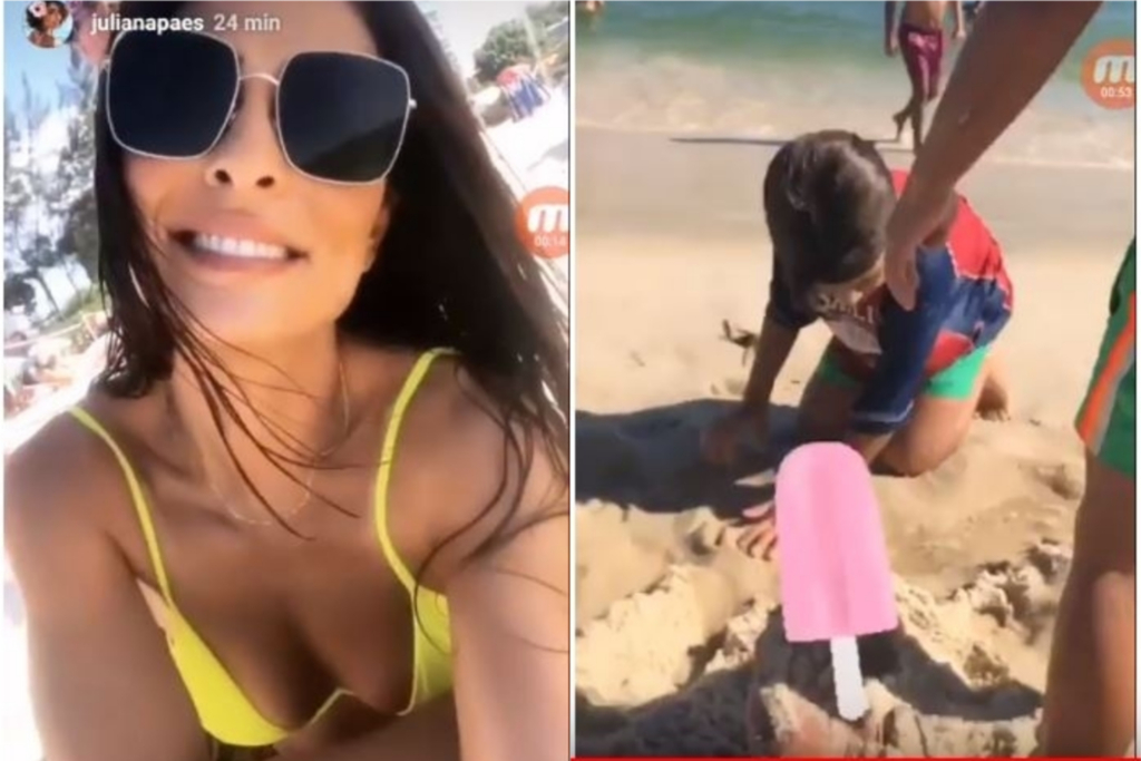 Foto: Reprodução - Juliana Paes aproveita o sábado de folga na praia no Rio de Janeiro