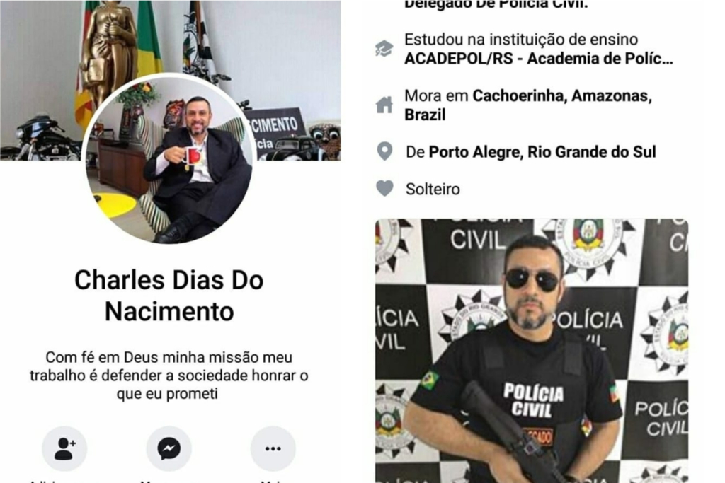 Foto: Divulgação - Perfil fake criado no Facebook