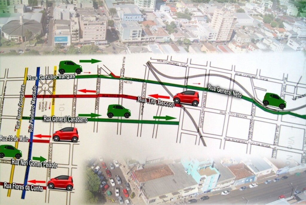 Arte: Divulgação - Ruas de Santiago passam por mudanças