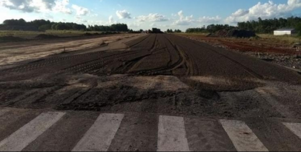 Retomada obra de ampliação do aeroporto de Santiago