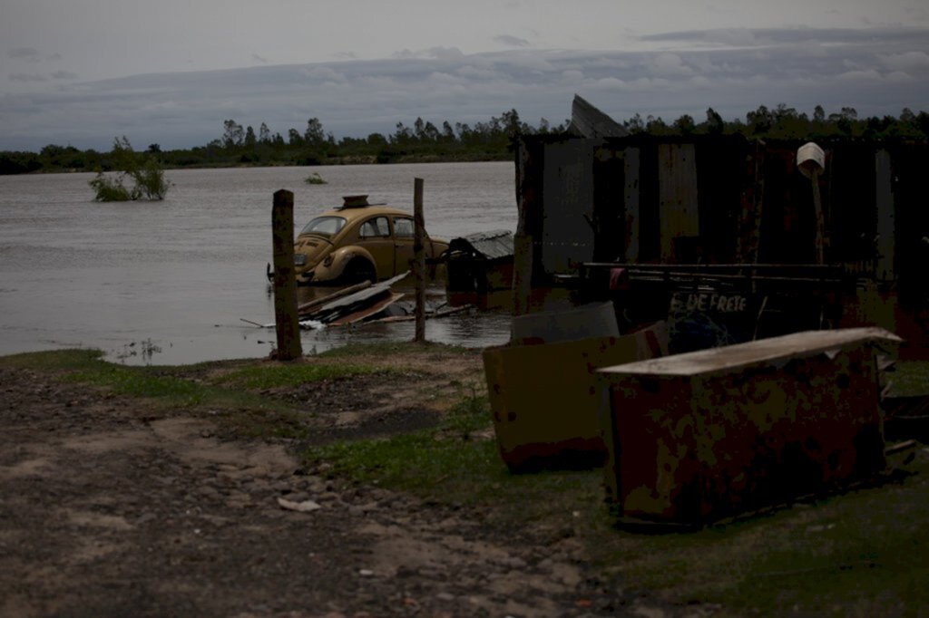 título imagem FOTOS: Rio Santa Maria está 5,48 metros acima do nível em Rosário do Sul