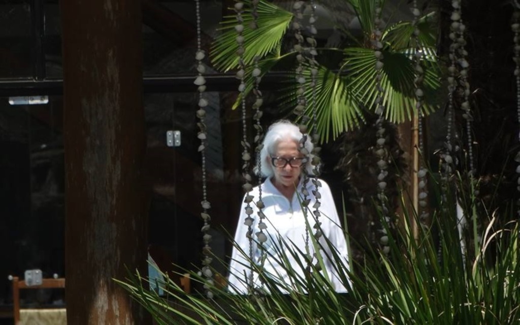 Foto: Simone Marcon (Arquivo Pessoal) - Fernanda Montenegro no Hotel Giardino Victtoria